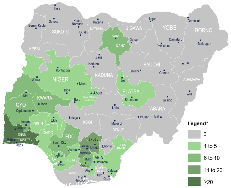 Nigeria States Map
